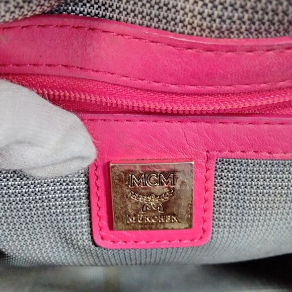 (L5) MCM Backpack Bag Pink PVC - Picture 7 of 9